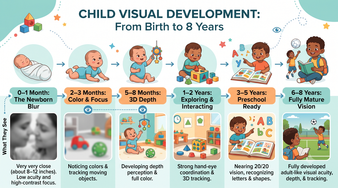 You are currently viewing How Human Vision Develops from Birth